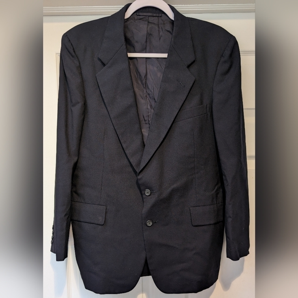Saks Fifth Avenue Hickey Freeman Boardroom I Black Single Breasted Blazer 40S